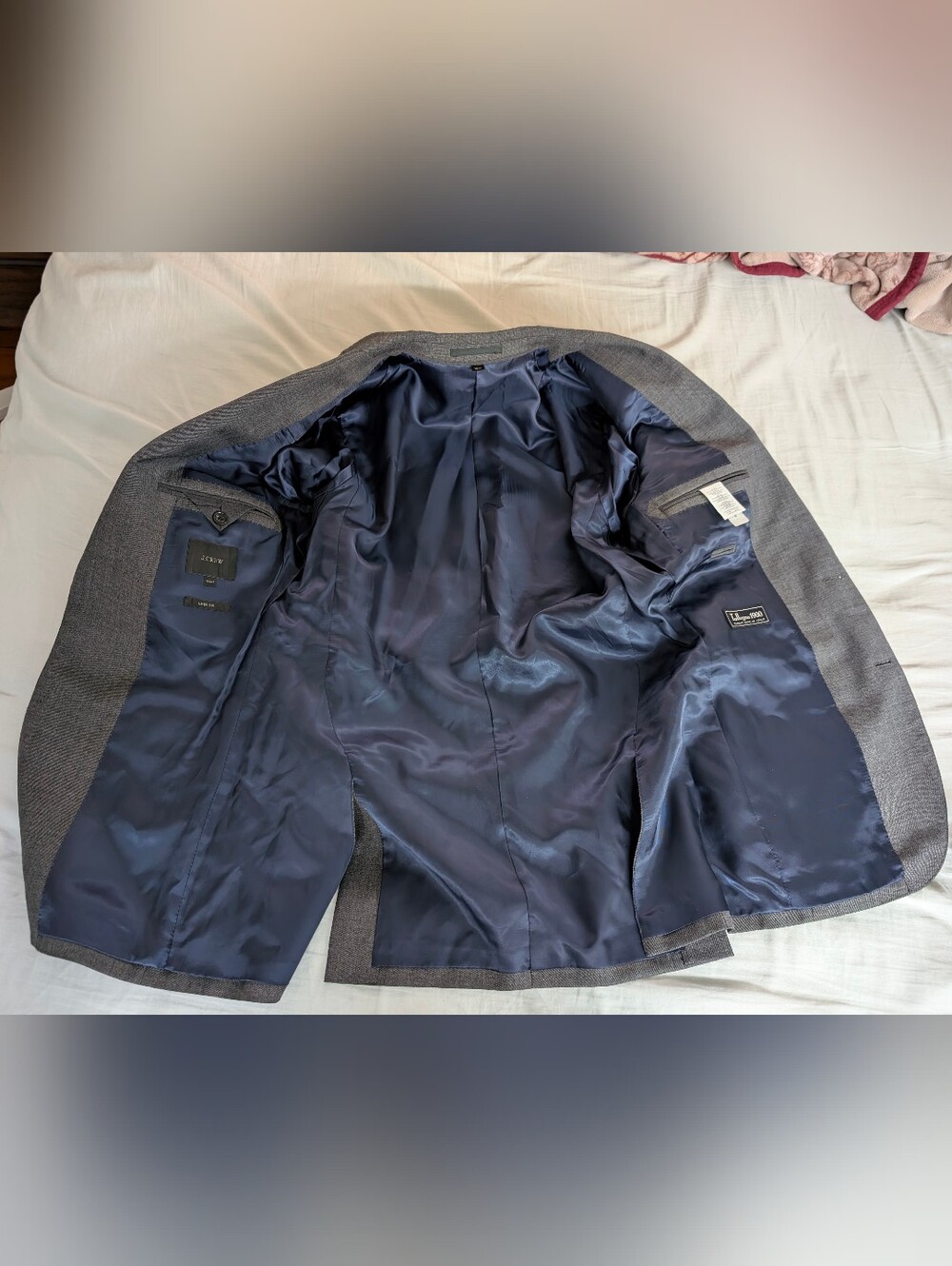 J Crew Ludlow Tollegno Italy Wool Suit Set Blazer 36R Pants 30x30 Slim Charcoal - Picture 2 of 15